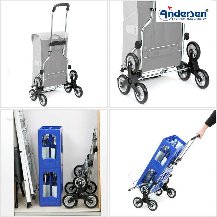 Andersen Einkaufstrolley - klappbar - 45 Liter - Treppensteiger - mit Kühlfach - belastbar 60 kg - S