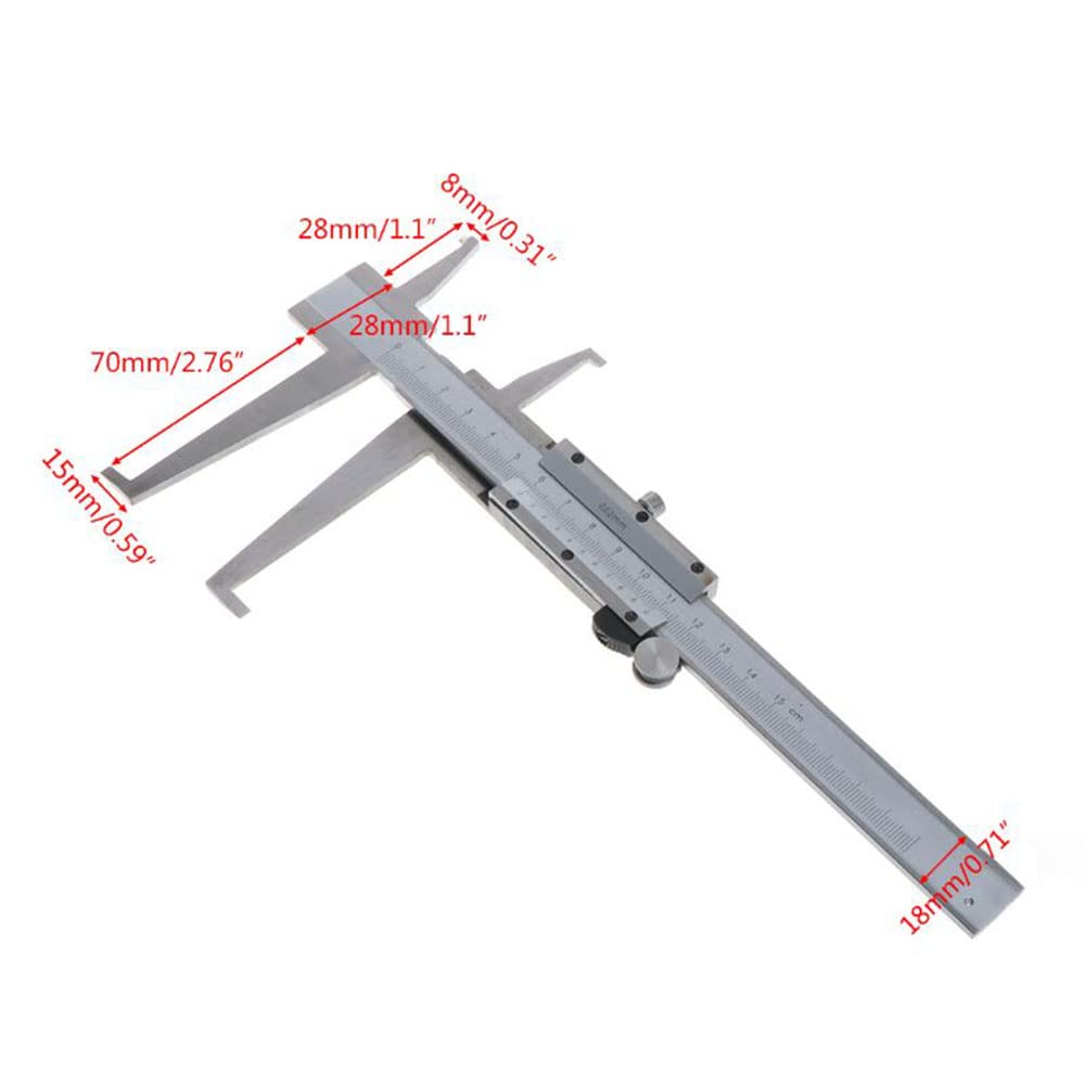 Maizoon Messschieber, 9–150 mm, doppelte Innenrille, Instrumenten-Lineal, Karbonstahl, Messwerkzeug