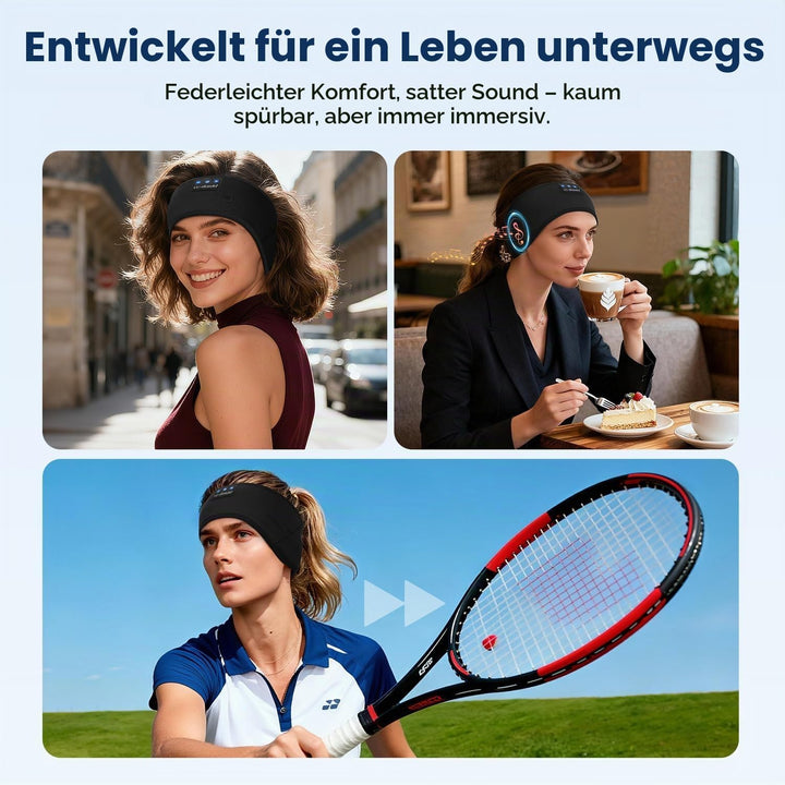 LC-dolida Schlafkopfhörer Bluetooth Stirnband Kopfhörer, Schlafkopfhörer Seitenschläfer Schlaf zum K