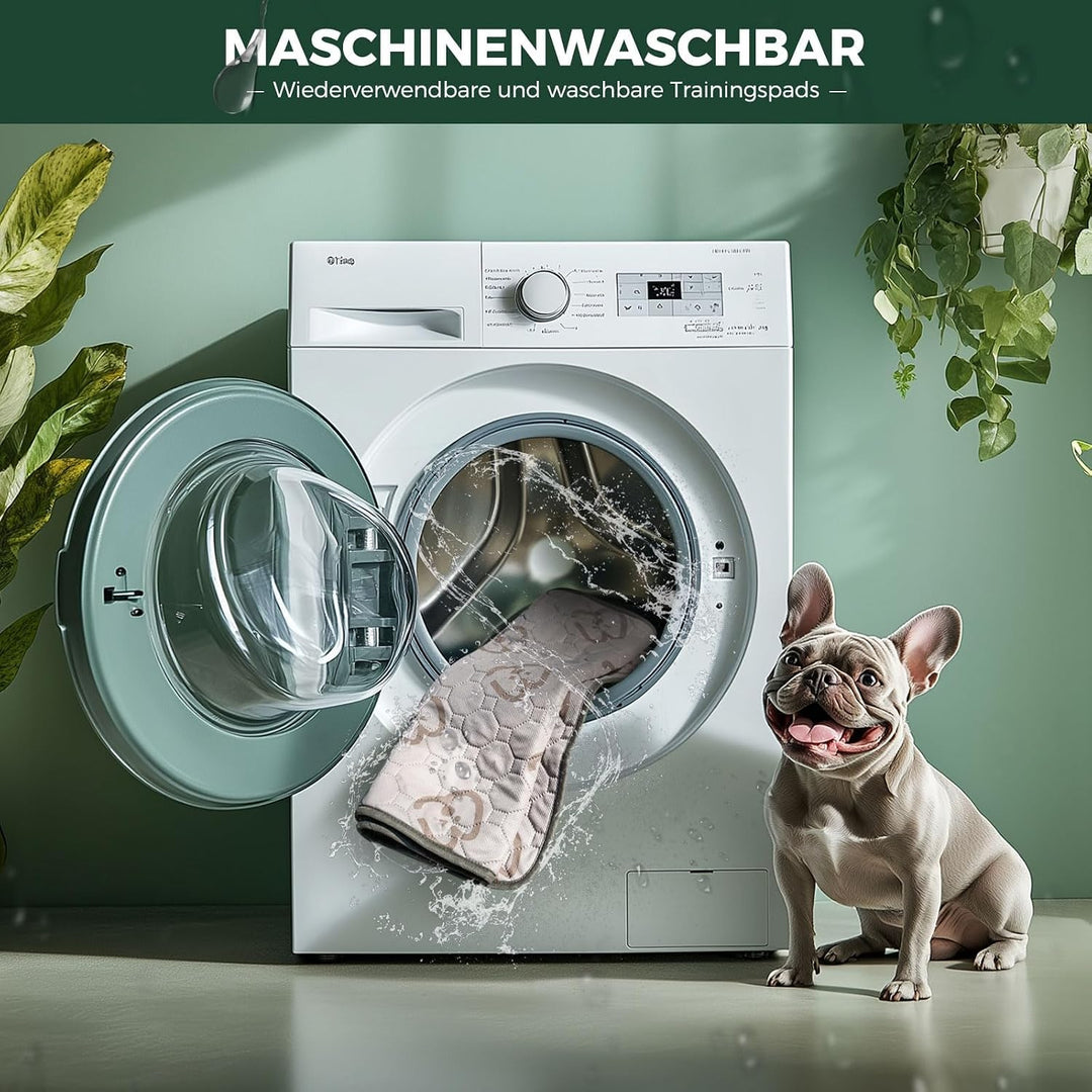 FXW Waschbare Hundeunterlage, 74 x 46 cm, Khaki, 2 Stück | Stark saugfähig, Maschinenwaschbar, Rutsc