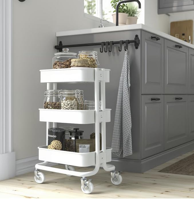 Generisch RÅSKOG RASKOG Servierwagen, weiss, 28x38x61 Rashult Style (IKE 005.867.89)