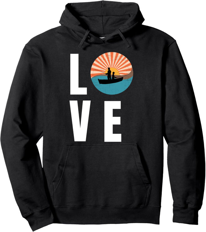 Ich liebe Vater und Sohn Angeln Vater und Tochter Partner Pullover Hoodie