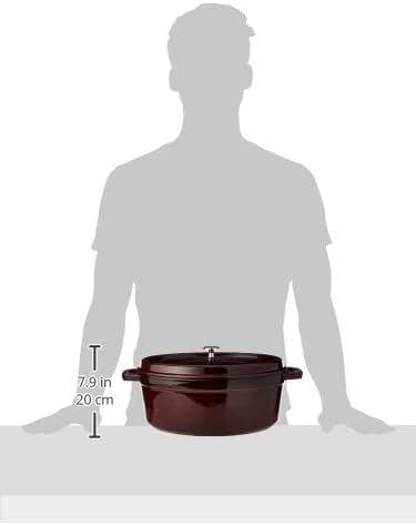 STAUB Gusseisen Bräter/Cocotte, Oval 33 cm, 6,7 L, Aromaregen Funktion für optimale Befeuchtung, Für