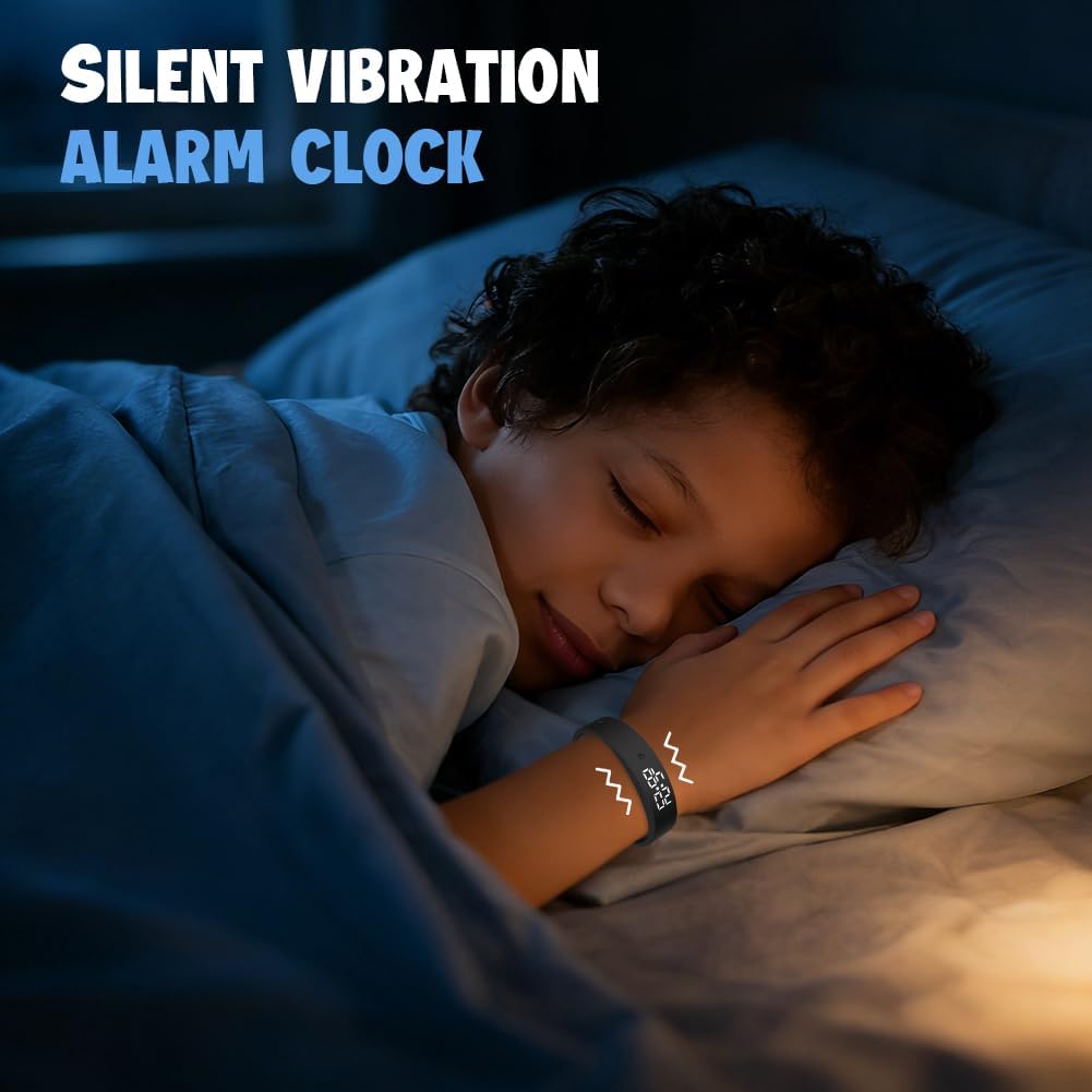 CEWROM Vibrationsalarm Erinnerung Uhr, Silent Vibrating Alarm Reminder Watch für Jungen/Mädchen, Pil