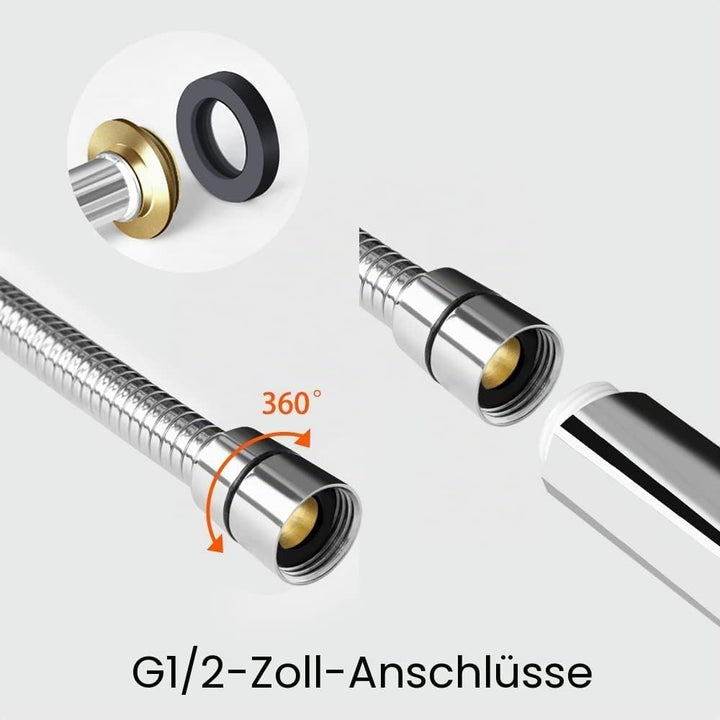 Newentor Duschkopf mit Schlauch, Duschbrause mit Schlauch 1,5M, Duschschlauch mit Duschkopf Gross Sh