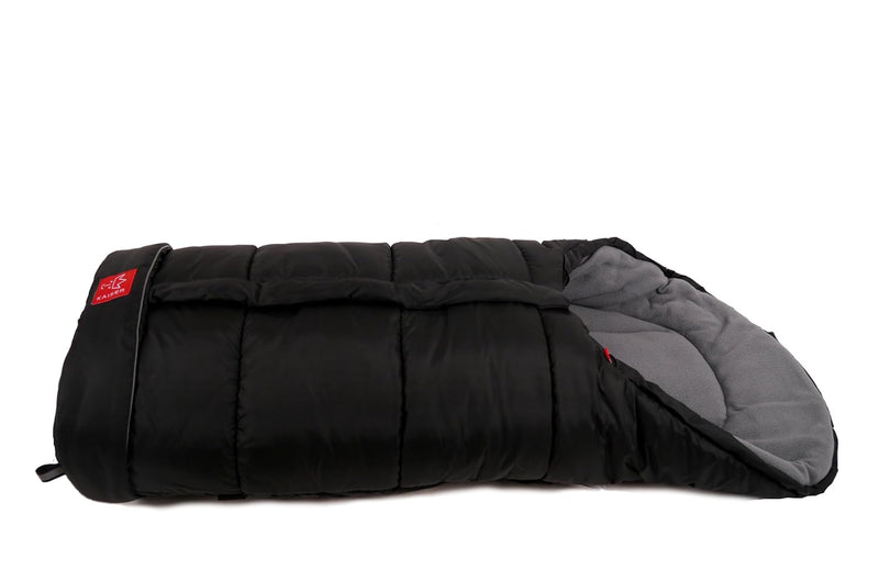 Kaiser Iglu Thermo Fleece Fusssack, schwarz hellgrau, schwarz hellgrau