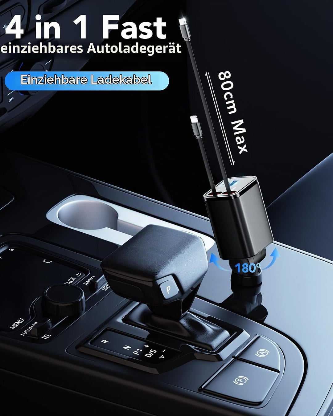 Aimtel 4 in 1 Zigarettenanzünder USB C 69W Auto Ladegerät, Kfz Ladegerät für Camping Wohnmobil Ladeg