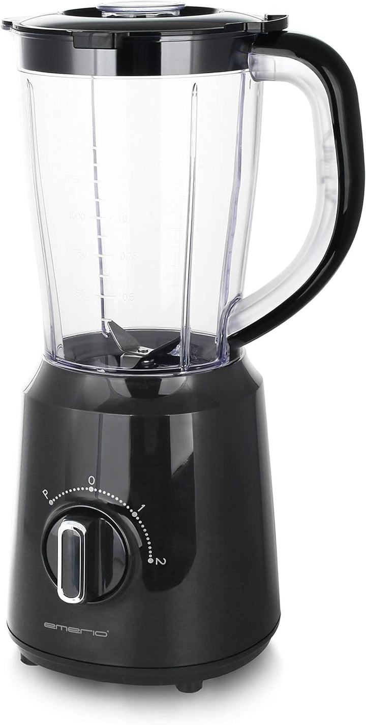 Emerio Standmixer BPA frei Crush Ice Funktion 1.5l Behälter 2 Geschwindigkeiten + Pulse Funktion Mes