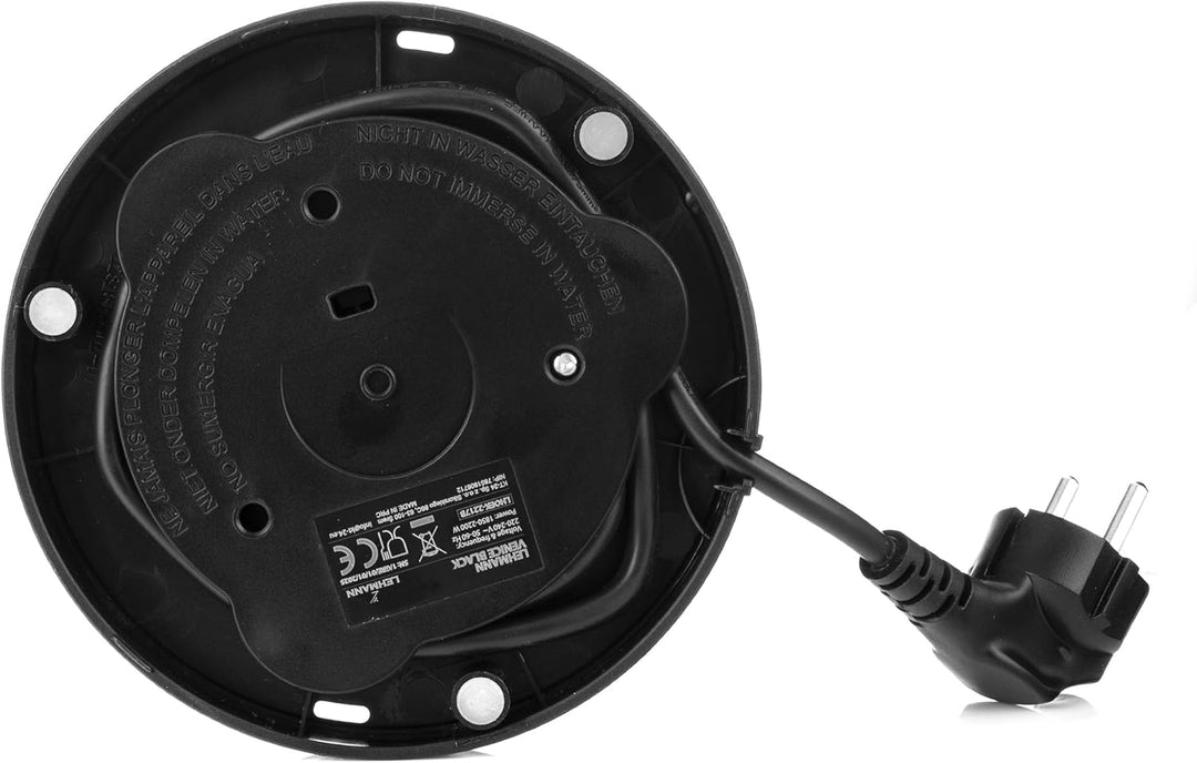 LEHMANN Elektrischer Wasserkocher Edelstahl 1,7L, 2200W, Schnelles Aufheizen, Doppelwand Design, Abs