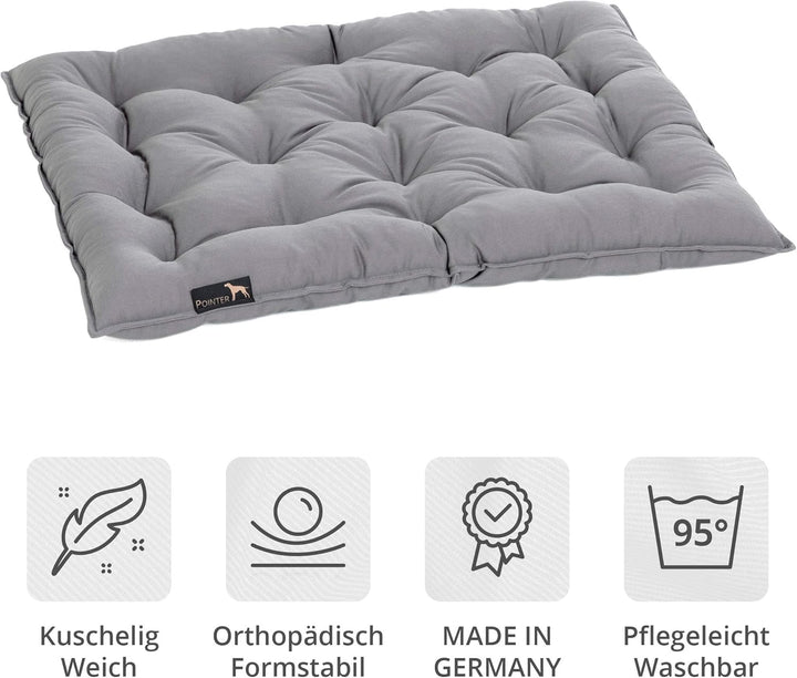 Doctor Bark Pointer | Hundekissen Urban - orthopädisch, waschbar, robust, bequem (L - 60x50 cm, Hell