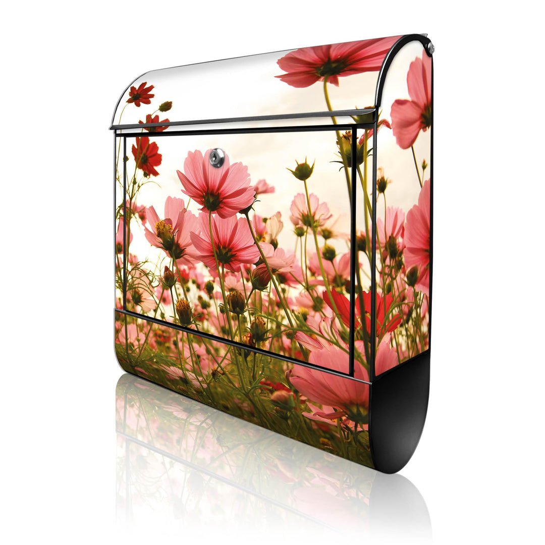 banjado® Design Briefkasten mit Motiv Schmuckkörbchen 39x47x14cm &amp; 2 Schlüssel - Briefkasten Stahl s