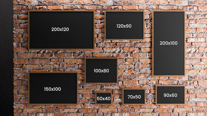 ALLboards Kreidetafel mit lackiertem Holzrahmen 100x80cm, Schwarz, Schreibtafel, Kreide 100x80cm Sch