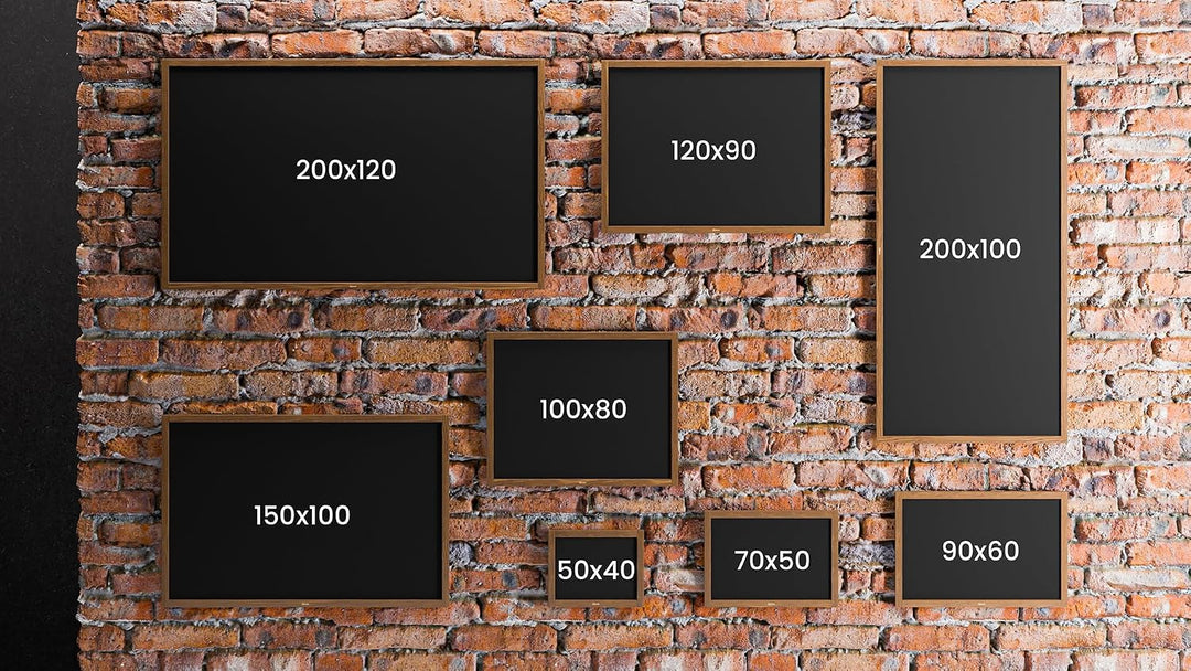 ALLboards Kreidetafel mit lackiertem Holzrahmen 120x90cm, Schwarz, Schreibtafel, Kreide, Schreibtafe