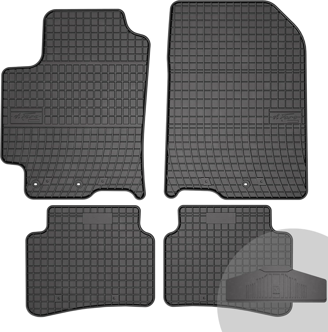 FROGUM EL Toro Gummimatten Ganzjähriges-Set von Autofussmatte Auto Fussmatten für Kia Rio IV 2017-20