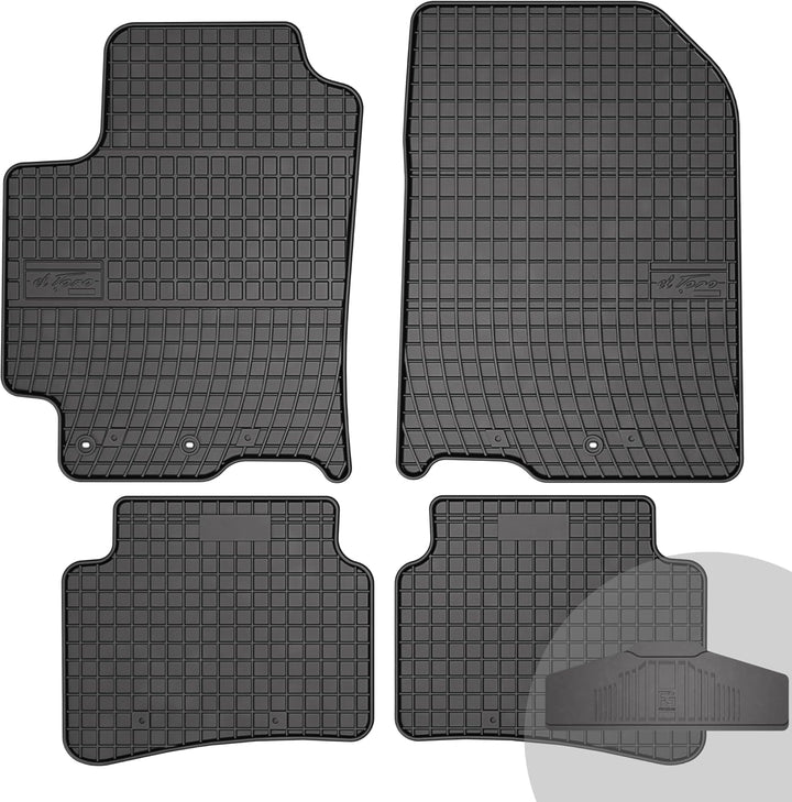 FROGUM EL Toro Gummimatten Ganzjähriges-Set von Autofussmatte Auto Fussmatten für Kia Rio IV 2017-20