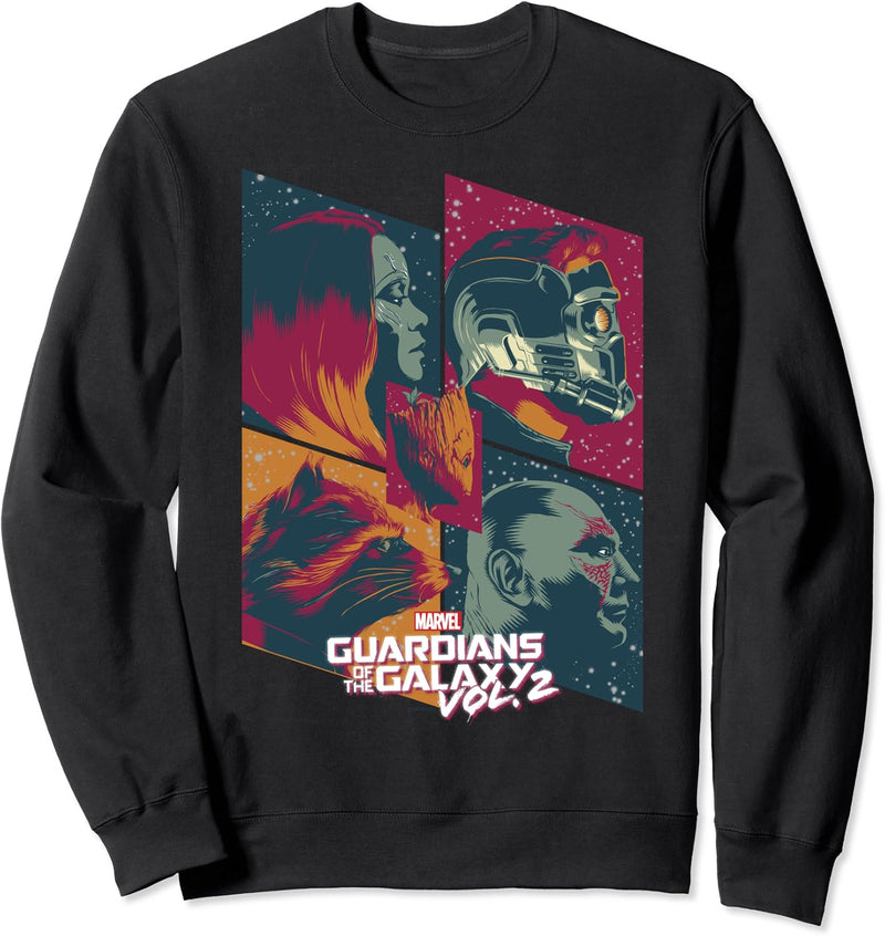 Marvel Guardians Of The Galaxy Vol. 2 Group Profile Portrait Sweatshirt