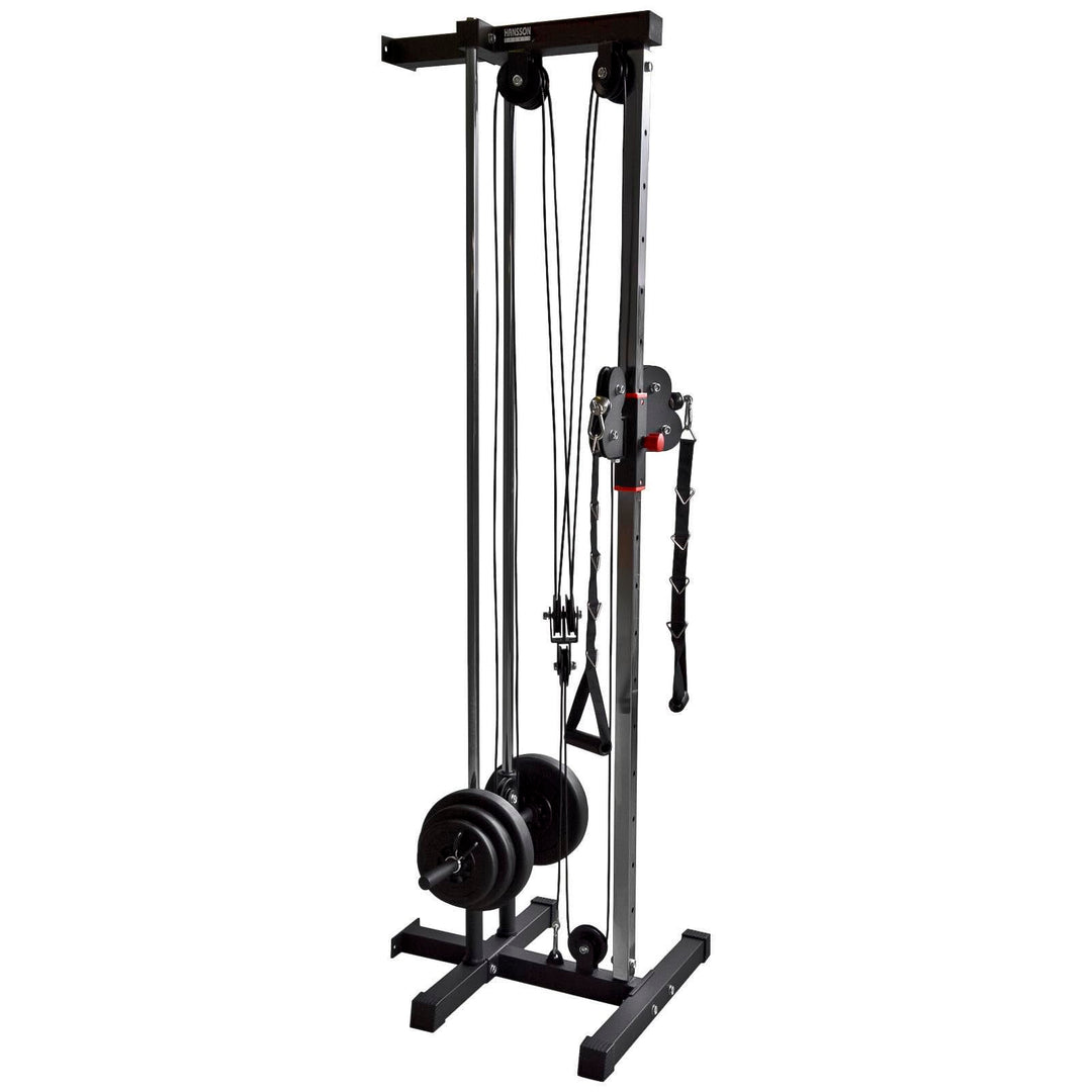 Hansson Sports® Kraftstation mit Latzug Kabelzug Seilzug zur Wandbefestigung Latzugmaschine Latzugtu