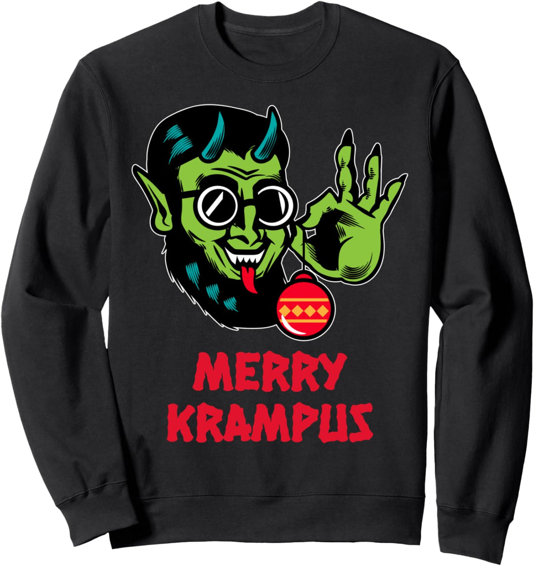 Komisch Fröhlicher Krampus Anti Weihnachten Geschenk Sweatshirt