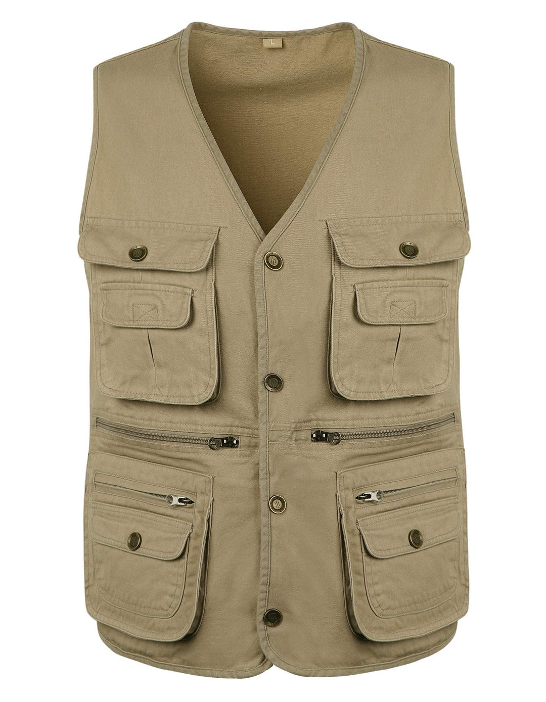 Btmpmcs Herren Outdoor Weste Ärmellose Anglerweste mit Vielen Taschen Baumwolle Freizeit Jagd Weste
