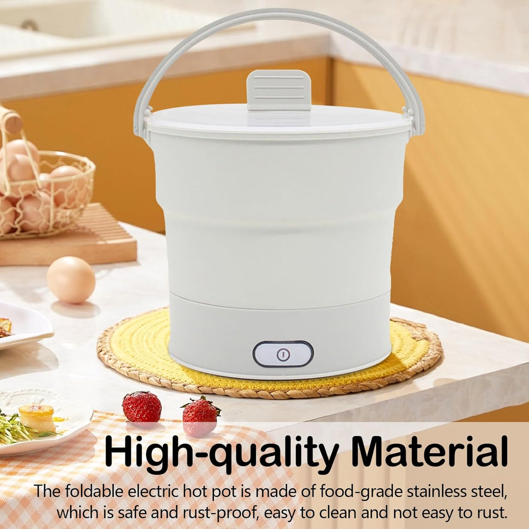 Elektrischer Hot Pot Faltbar, Faltbarer Elektrischer Reisekocher 1L 700W Multifunktionaler Elektrisc