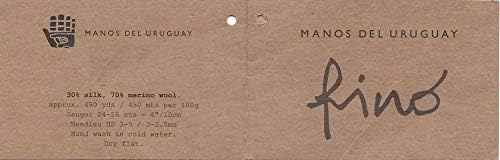 Manos Del Uruguay Silk Blend Fino 414 Ivory Letter Opener, 100g, Wolle mit Seide zum Stricken und Hä