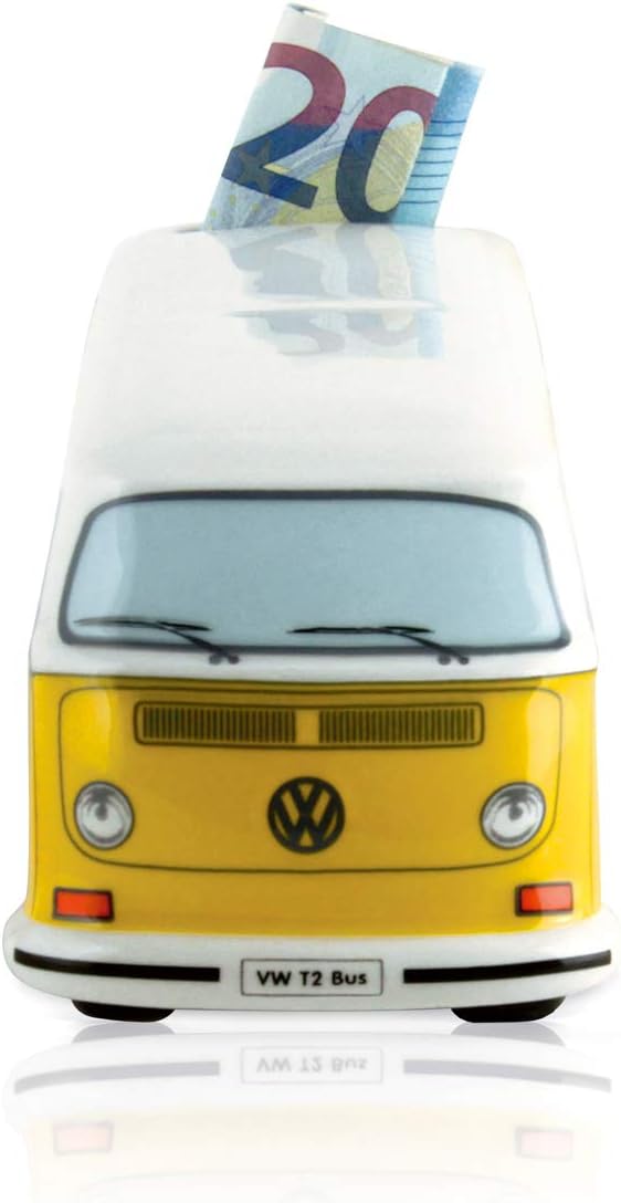 BRISA VW Collection - Volkswagen Spar-Büchse-Schwein-Dose im T2 Bulli Bus Design (Classic Bus/Orange