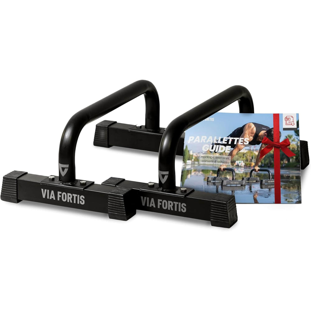 VIA FORTIS - Premium Paralettenstange - Extrem Stabiler und Leichter Stahl - Leicht transportierbar