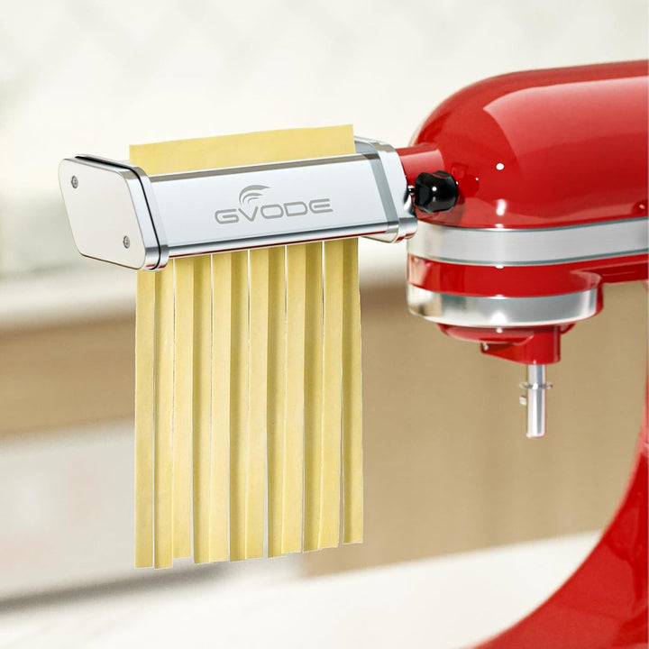 Nudelaufsatz für KitchenAid Standmixer mit Reinigungsbürste, inklusive Nudelblattwalze Spaghettischn