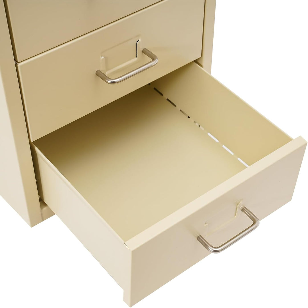 Aktenschrank, Rollcontainer mit 6 Stock Schubladen, Metallschrank Aktenschrank Abschliessbar, Bürosc