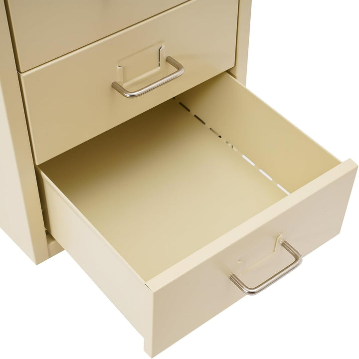 Aktenschrank, Rollcontainer mit 6 Stock Schubladen, Metallschrank Aktenschrank Abschliessbar, Bürosc