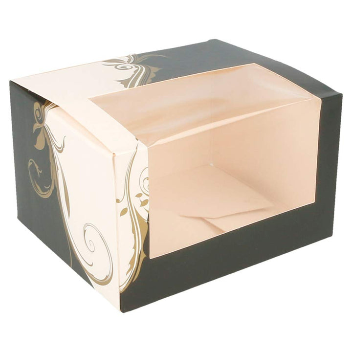 García-Pou 204.74 Konditorei Boxen mit Fenster, 275 g/m2, 11 x 13 x 8 cm, Set von 50, weiss 11 x 13