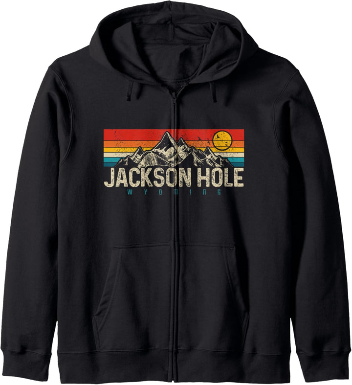Jackson Hole Wyoming Vintage USA Amerika Souvenir Kapuzenjacke
