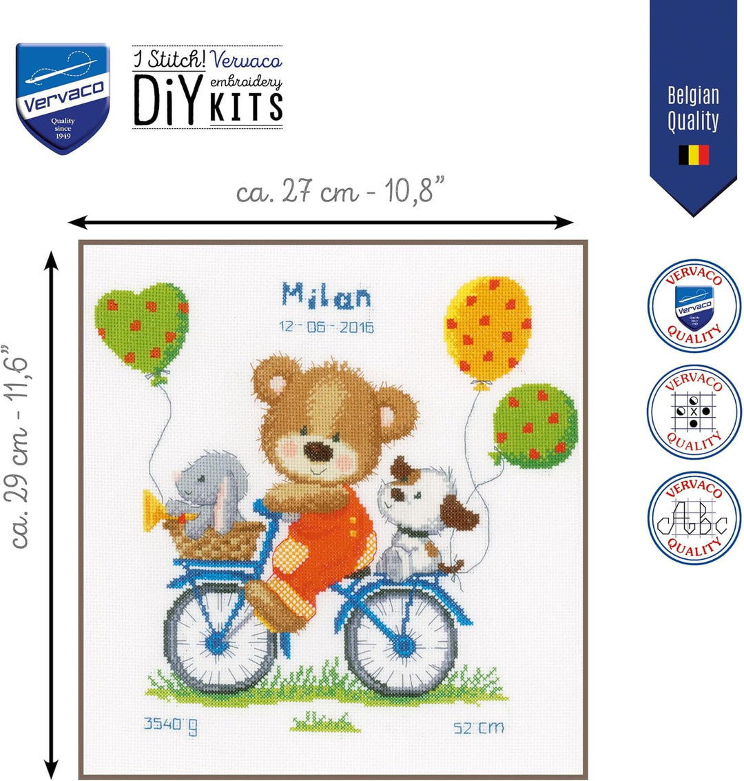 Vervaco Kreuzstichpackung Kreuzstich zum Auszählen, Baumwolle, weiss, 27 x 29 x 0,3 cm, 27 x 29 x 0,