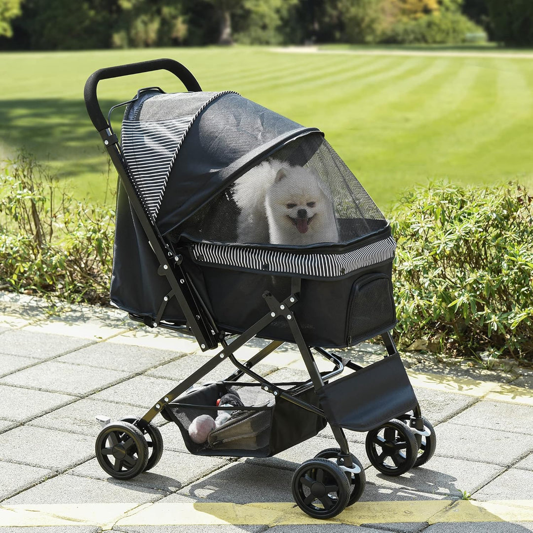 PawHut Hundebuggy Hundewagen Buggy für kleine Hunde und Katzen Haustierwagen Pet Stroller Katzenbugg