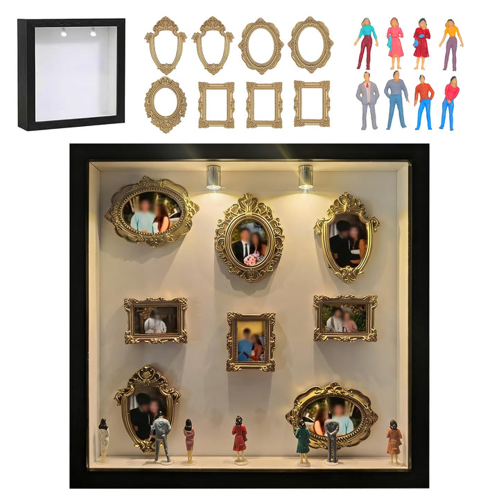 DIY Mini Museum Silhouette Box Mini Museum DIY Mi-NI Mu-seum Bilderrahmen mit 8 Mini Bilderrahmen,8