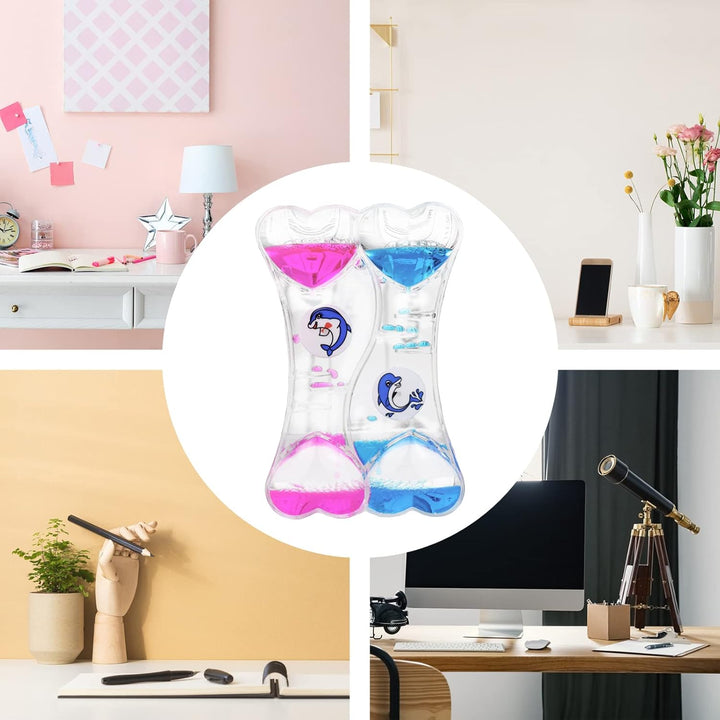 Öl Flüssige Sanduhr Liquid Timer, Bunte, Beruhigend Zappeln Spielzeug, Flüssiger Sanduhr-Timer, Sens