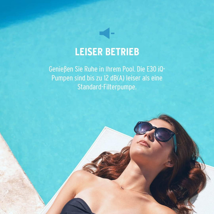 Zodiac E30 iQ 200 Pumpe mit variabler Geschwindigkeit, empfohlen für Pools bis 120 m³, hohe Energiee