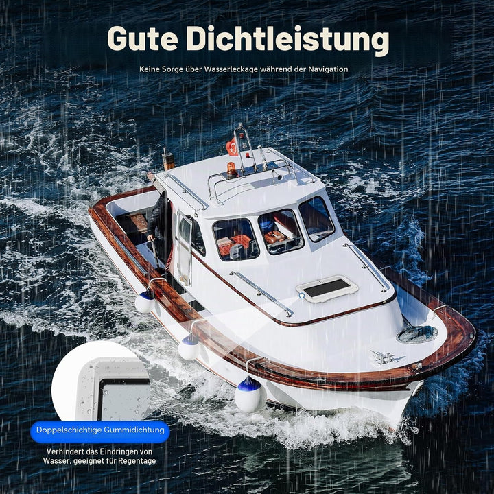 Boat Bullauge Fenster, 4mm Gehärtetem Glas Bullauge beständige, Rechteckiges Öffnung Portlight Boots