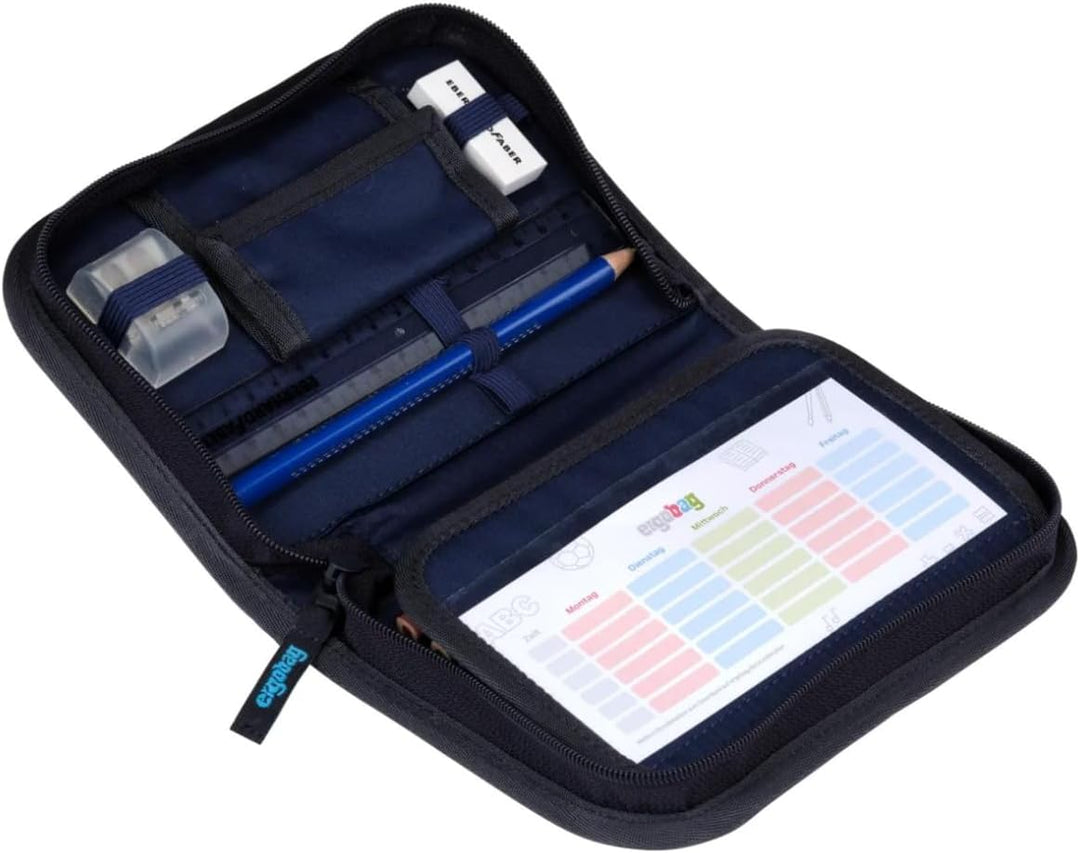 ergobag Federmäppchen Set 22-teilig, Lyra Buntstifte, Stundenplan-Fach, Kleingeld Fach, Lineal Verfo