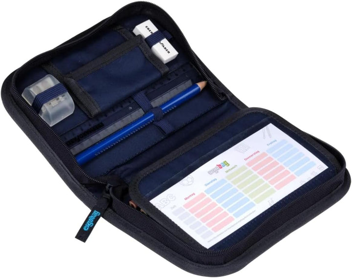 ergobag Federmäppchen Set 22-teilig, Lyra Buntstifte, Stundenplan-Fach, Kleingeld Fach, Lineal Verfo