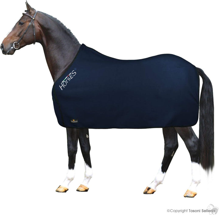 Horses, Fleece Pferdedecke, Basismodell, weich und bequem, ideal für Transport und Feierabend, Gröss