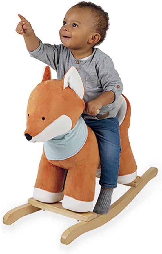 Kaloo - Les Amis - Stofftier, Fuchs Paprika als Schaukeltier, Höhe der Sitzfläche 35 cm - ab 12 Mona