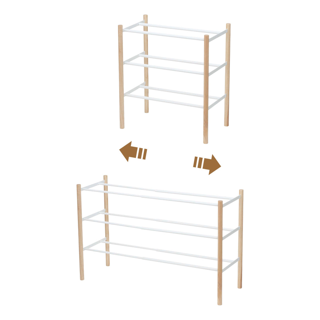 Expand. Shoe Rack - Plain - white Weiss, Weiss