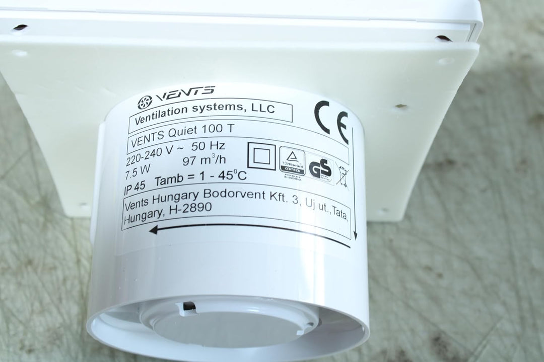 Der Lüfter / Badlüfter / Ventilator / ORIGINAL / Vents 100 QUIET TIMER / Nachlauf / sehr leise 24 dB