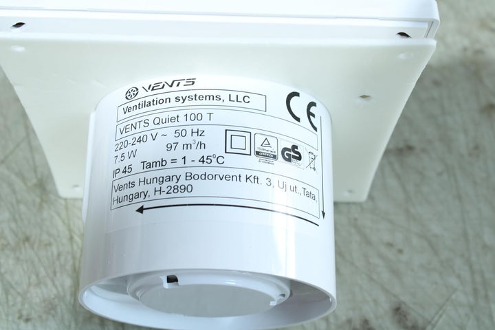 Der Lüfter / Badlüfter / Ventilator / ORIGINAL / Vents 100 QUIET TIMER / Nachlauf / sehr leise 24 dB