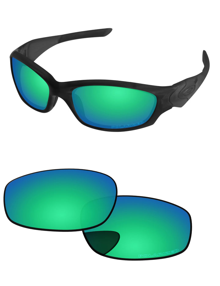 PapaViva Ersatzlinsen für for Oakley Straight Jacket 2007 Blaugrün - Polarisiert, Blaugrün - Polaris
