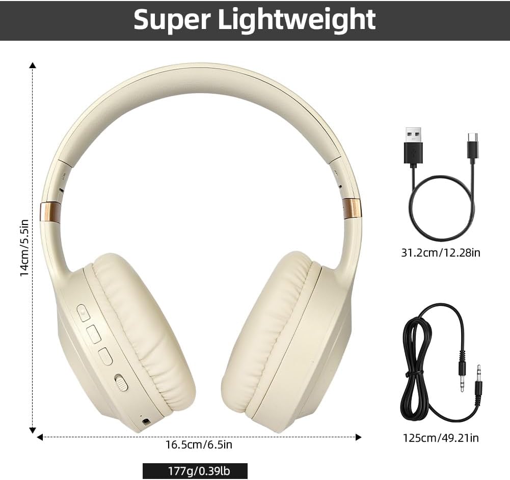 AXFEE ANC kabellose kopfhörer, Over Ear kopfhörer, kabellos Bluetooth mit Active Noise Cancelling 45