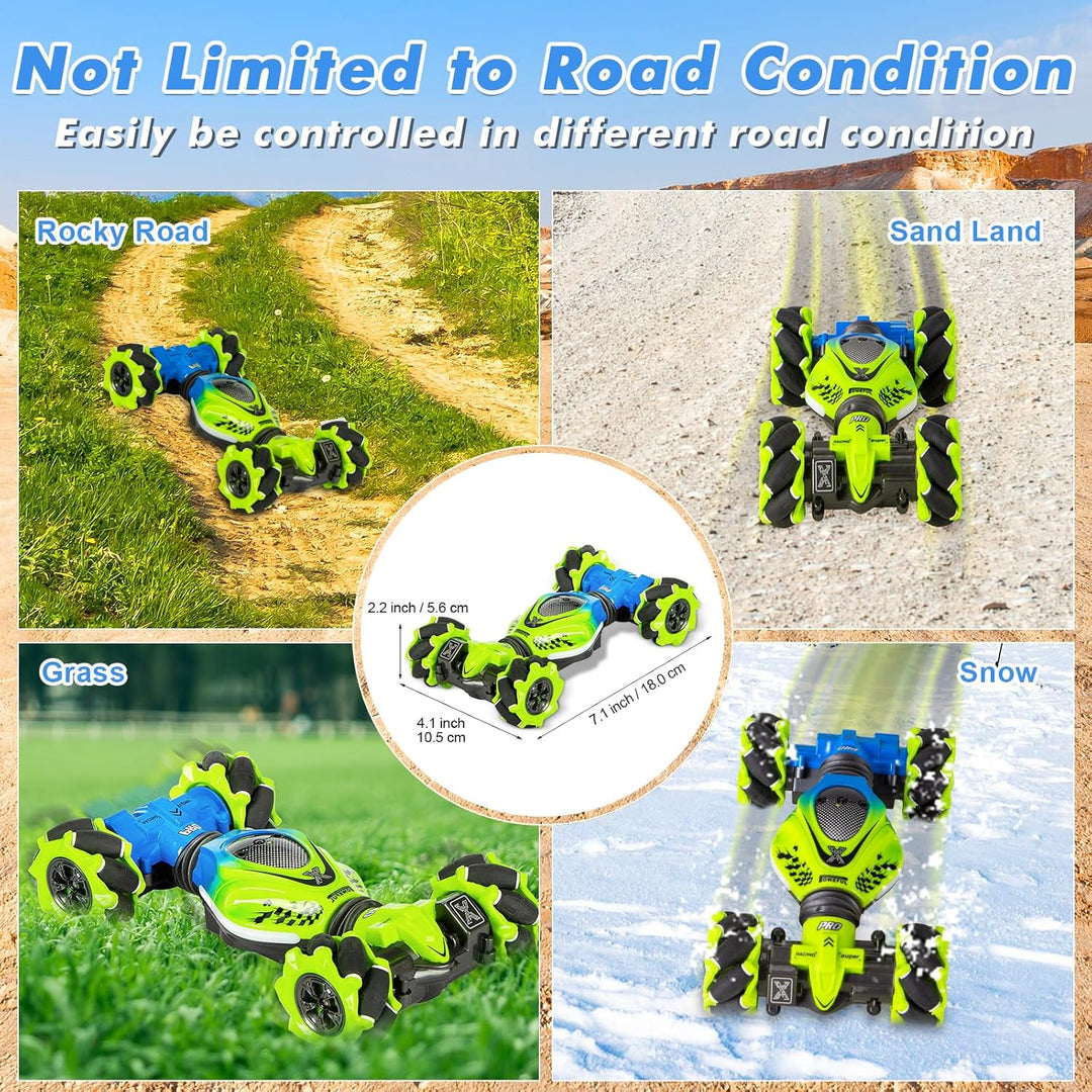 Fosgoit Ferngesteuertes Auto ab 4 5 6 7 8 Jahre RC Auto Kinder 2,4 GHz 4WD Stunt Twist Car, 360° Spi