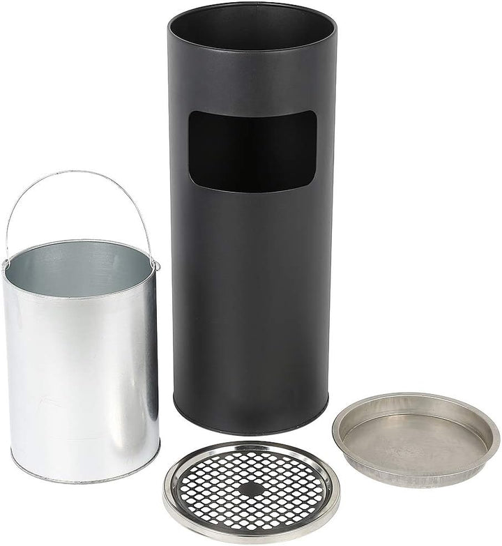 Kedia Standaschenbecher für draussen Mülleimer mit Aschenbecher Abfalleimer mit Inneneimer, Mülleime