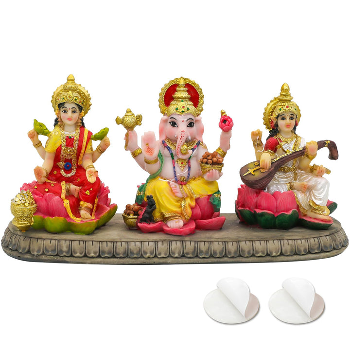 Indien Laxmi Ganesh Saraswati Statue – 9,9 cm H indischer Gott Lakshmi Ganesha Saraswati Idol Figur
